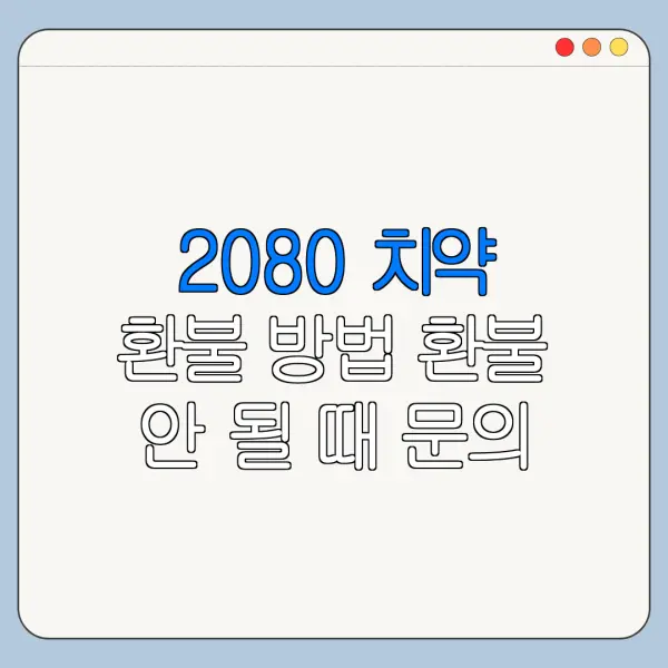 2080 치약 환불 방법 환불 안 될 때 문의 방법 정리