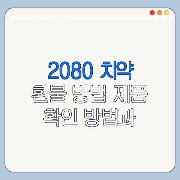 2080 치약 환불 방법 제품 확인 방법과 보상 절차 안내