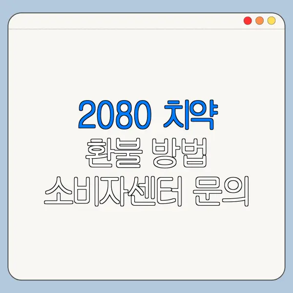 2080 치약 환불 방법 소비자센터 문의 전 확인할 사항