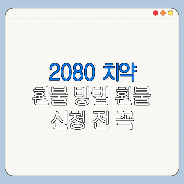 2080 치약 환불 방법 환불 신청 전 꼭 봐야 할 내용