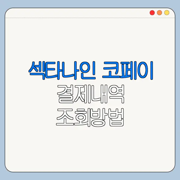 섹타나인 코페이 결제내역 조회방법 섹타나인 코페이 비인증 모르는 결제내역 확인 바로가기