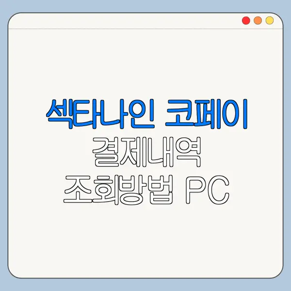 섹타나인 코페이 결제내역 조회방법 PC 모바일 조회 방법 한눈에 보기