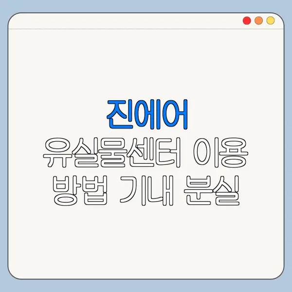 진에어 유실물센터 이용 방법 기내 분실 수하물 지연 총정리