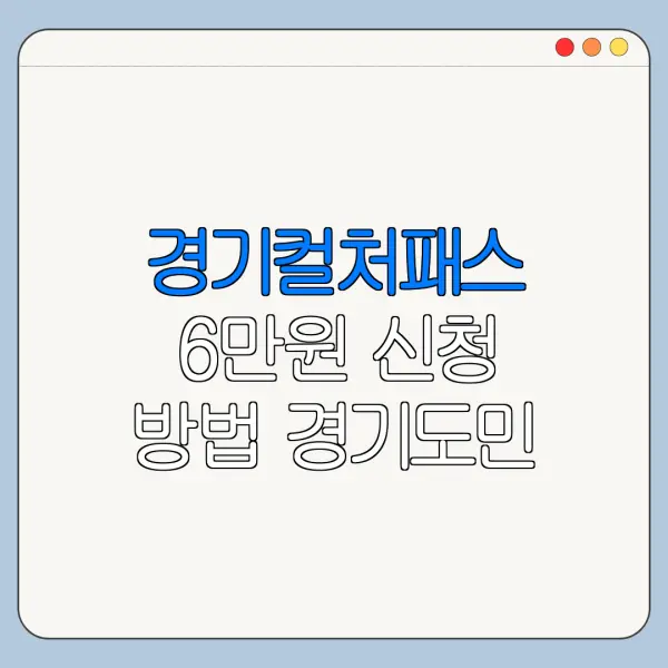 경기컬처패스 6만원 신청 방법 경기도민 사용처 경기컬처패스 영화 바로가기